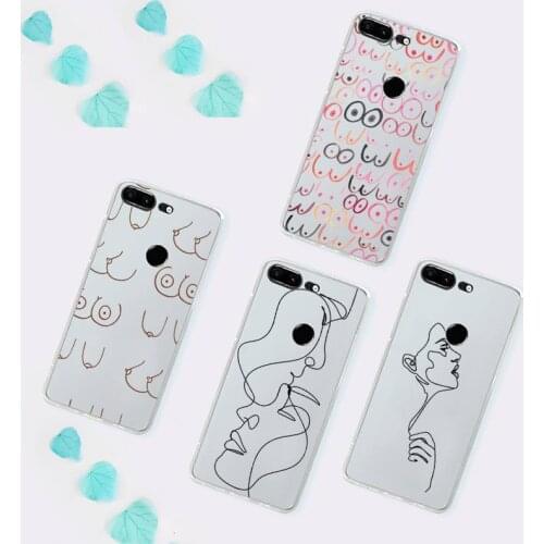 Funny art minimalist pattern Phone Case Transparent for Huawei P 40 20 30 10 mate pro lite plus