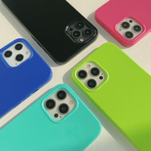 Macaron candy colorful Korean Couples Phone Case For iPhone 12 11 Pro Max Xr Xs Max 7 8 Plus x 12mini 7Plus case Cute soft cover