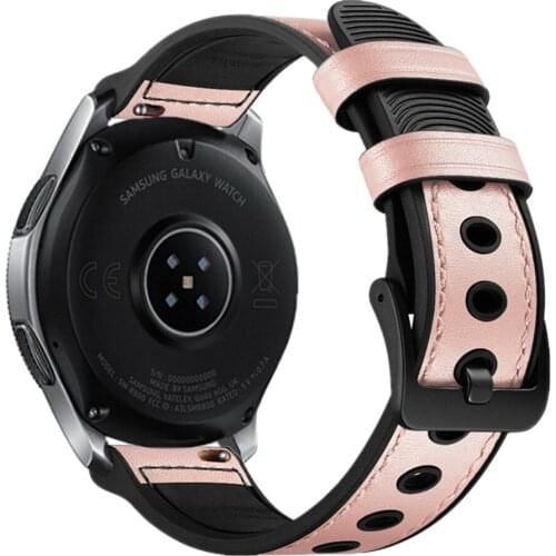 22mm 20 genuine leather +silicone for Ticwatch S2 amazfit 3 GTR Pop band Huawei GT2 xiaomi watch color Honor watch2 46 strap