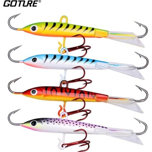 Goture 4pcs/lot 18.2g/0.64oz 80mm/3.15in Jigging Fishing Lure Artificial Bait Ice Fishing Tackle Balancers For Winter Fishing