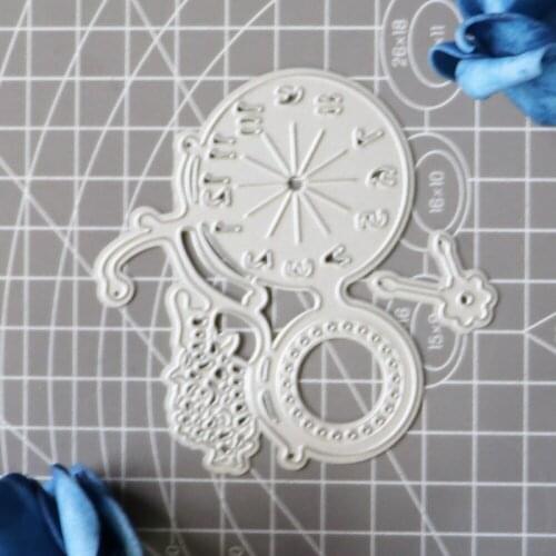Bicycle Flower Clock Frame DIY Craft Metal Cutting Dies Scrapbook Embossed Paper Card Album Craft Template Stencil