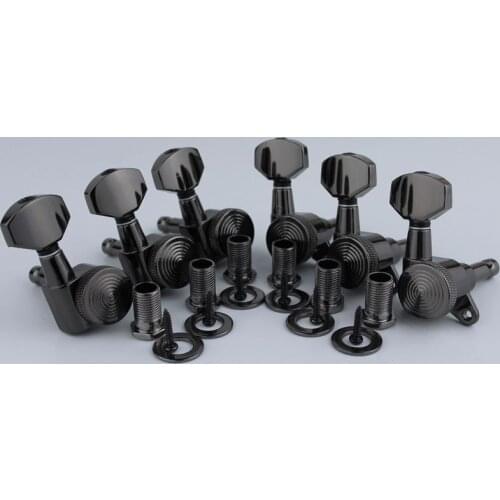 Bright Black Guitar Locking Tuners Electric Guitar Machine Heads Tuners 07SP Tuning Pegs Smoky color