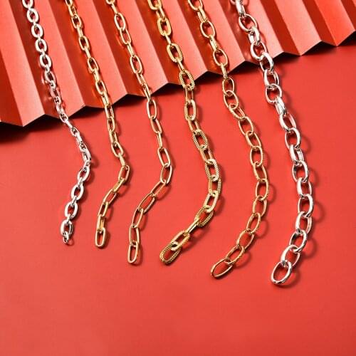 1 meter DIY Gold Brass Chains Handmade Metal Necklace Accessories Hot Selling Statements Copper Bag Clothing Accessory CS713