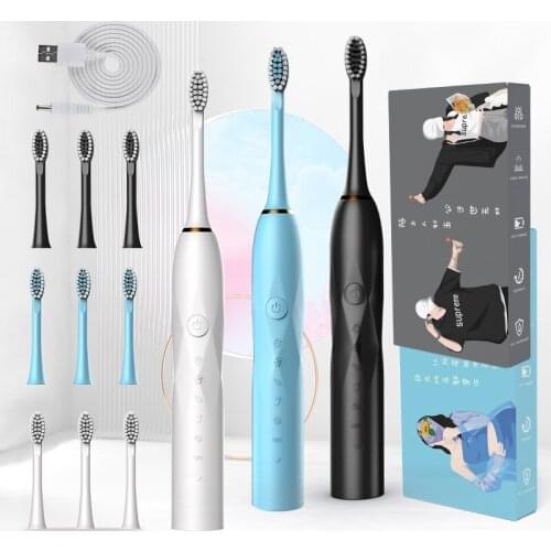 2021New Toothbrush electric toothbrush Sonic mi 4 toothbrush nozzle 6-Speed Teeth cleaning Rechargeable Smart timing Waterproof