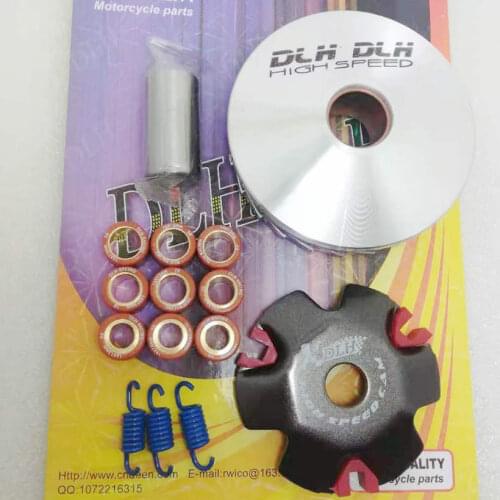 ZX50 High Performance DLH Variator Kit with Roller Weights Drive Pulley for GY6 50cc 139QMB 139QMA Dio 50cc Scooter Moped ATV