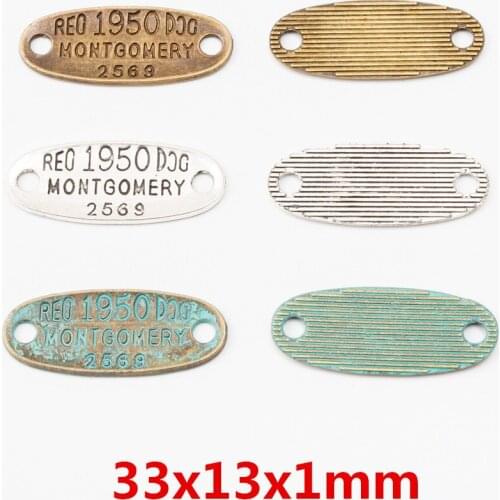 15 pcs Vintage Ancient Nameplate zinc alloy charms pendant suitable for DIY Bracelet Necklace metal jewelry accessories 6114