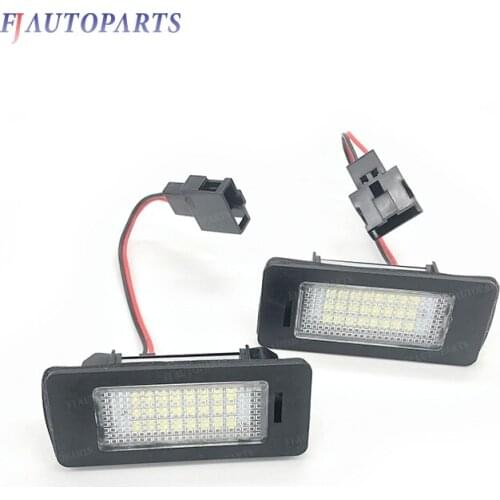2pcs LED Licence Plate Light Lamp Bulbs No Error For PASSAT B8 Audi A4 A5 S5 TT Q5 R36 8T0943021