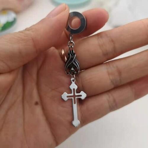 2pieces Ear Plugs Tunnels In The Ear Expansions Ear Reamer Ear Dilations Ear Piercing Body Jewelery Crosses Earrings Pircing