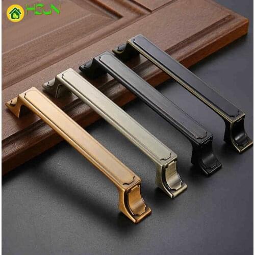 2pcs High Quality Antique Black Handles for Furniture Drawer Cabinet Kitchen Pull Handles Knobs Handle Wardrobe Z-1106