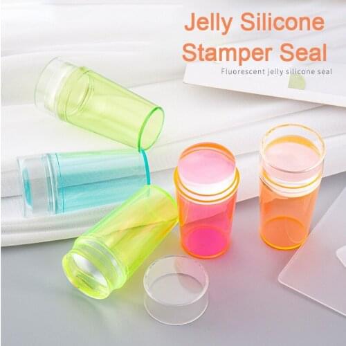 3.1cm Silicone Nail Art Stamping Kit Manicure Image Plates Stamping Tool with Scraper