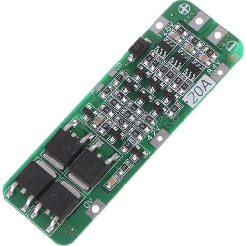 3S 20A Li-Ion Lithium Battery 18650 Charger PCB BMS Protection Board 12.6V Cell 64X20X3.4Mm Module S08