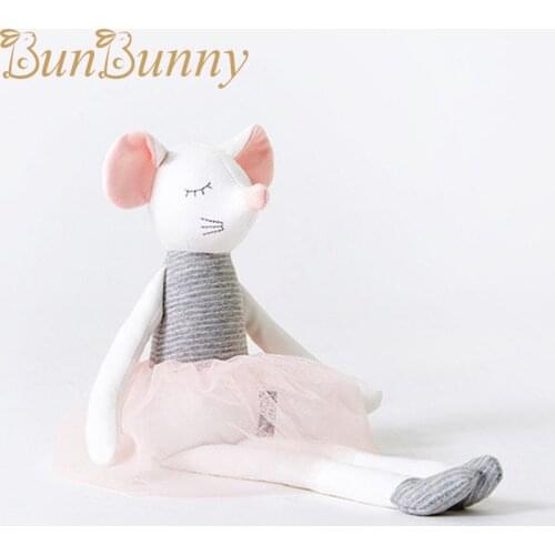 40CM Pink Ballet Mouse Plush Toys Lovely Birthday Gift for Baby Girls Premium Stuffed Animal Mouse Dolls With Tulle Dress