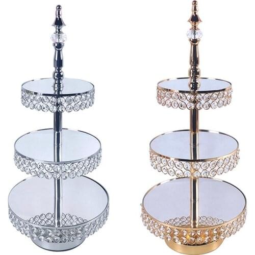 Free shipping Gold Silver Electroplate Metal Cake Stand Set Display Wedding Birthday Party Dessert Cupcake Plate Rack