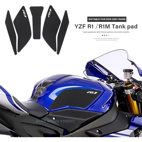 Side Fuel Tank pad Tank Pads Protector Stickers Decal Gas Knee Grip Traction Pad For Yamaha YZF R1 R1M YZFR1 YZF-R1 2015 - 2021