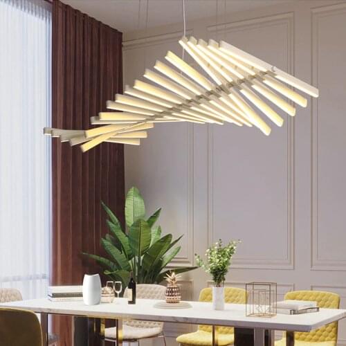 Black chandelier lighting Fishbone replica lamp Designer Chandelier Dining room Bedroom Kitchen Table modern led chandeliers Lig