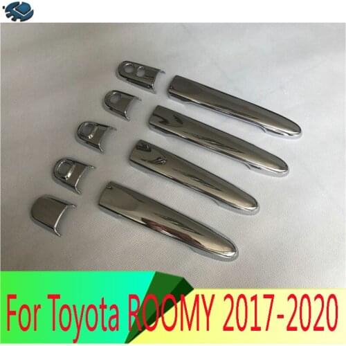 For Toyota ROOMY 2016-2020 Decorate Accessories ABS Chrome Door Handle Cover Trim Molding Accessories