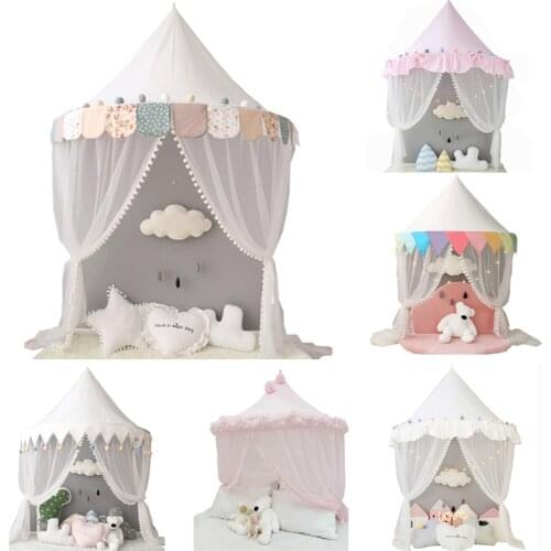 Baby Mosquito Net Bed Canopy Play Tent for Children Kids Play House Canopy Bed Curtain for Bedroom Girl Princess Decoration Room