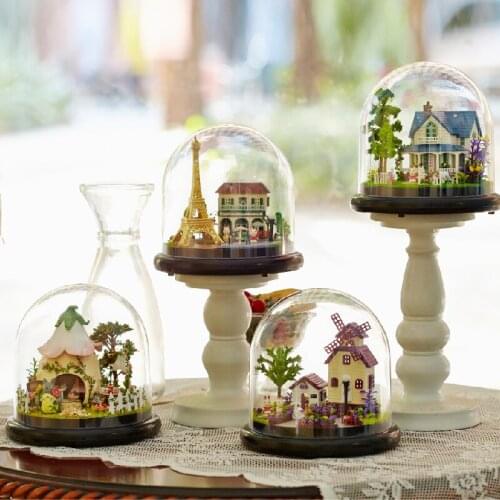 House Toys Diy Doll House Include dust cover Furniture Miniature Dollhouse miniaturas Case Toys for Childre Birthday Gift