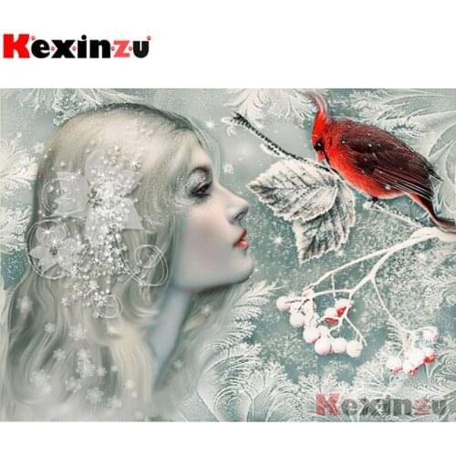 Kexinzu 5D DIY new Full Square/Round Diamond Painting"Mural woman"3D Embroidery Cross Stitch handcraft work Home Decor X000