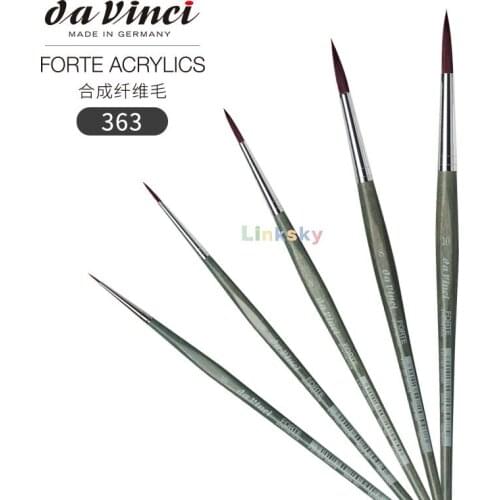 Da Vinci Modeling Series 363 Forte Gaming and Craft Brush, Round Extra-Strong Synthetic with Blue-Green Handle,Art supplies