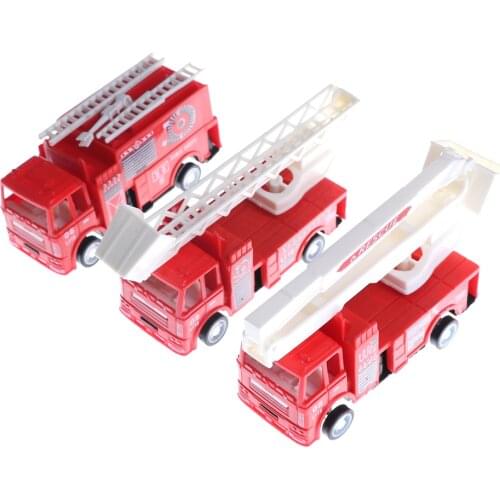 Red Color Car Cars Machines Kids Toys Mini Diecasts Model Car Fire Engine Boy Toy
