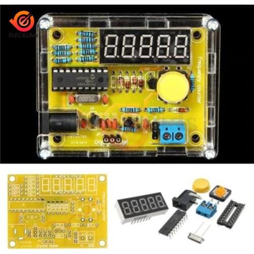 DIY Kits 1Hz-50MHz Crystal Oscillator Frequency Meter Tester 5 digits display Digital Frequency Counter module with Acrylic Case