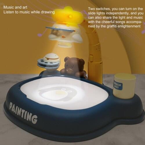 Desk Painting Board Projector Creative Kids Projector Scribbler Boards Drawing Pad Childrens Educational Interactive Toys