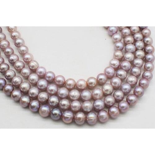 Loose beads freshwater pearl purple 11-12mm A near round nature beads for making jewelry necklace 14inch FPPJ