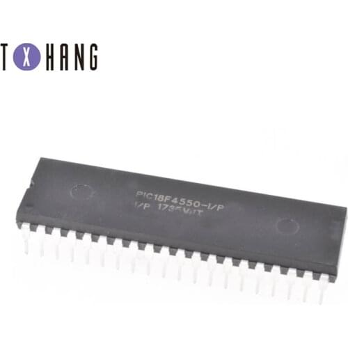 PIC18F4550-I/P PIC18F4550 18F4550 USB Microcontrollers DIP40 IC PIC MCU FLASH 16KX16 NEW 1PCS diy electronics