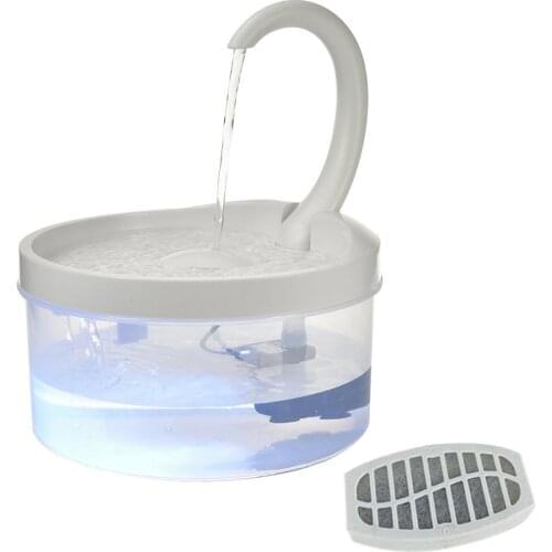 Pet Water Fountain Cat Water Dispenser Automatic Drinking Fountain With LED Light For Cats Dogs Swan Neck Shaped Pet Supplies