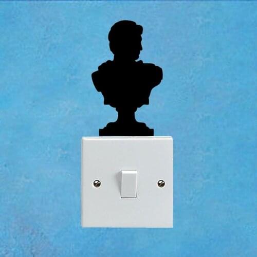 Roman Bust Creative Wall Decal Vinyl Switch Sticker Bedroom Decor 6SS0088
