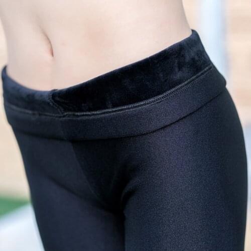 Autumn winter thick leggings fashion solid slim pants lady fleece warm leggings casual black shiny skinny trousers plus size 5XL