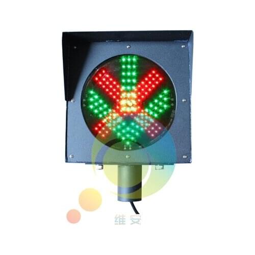 Toll station 200mm red cross green arrow in one unit stop go LED traffic signal light