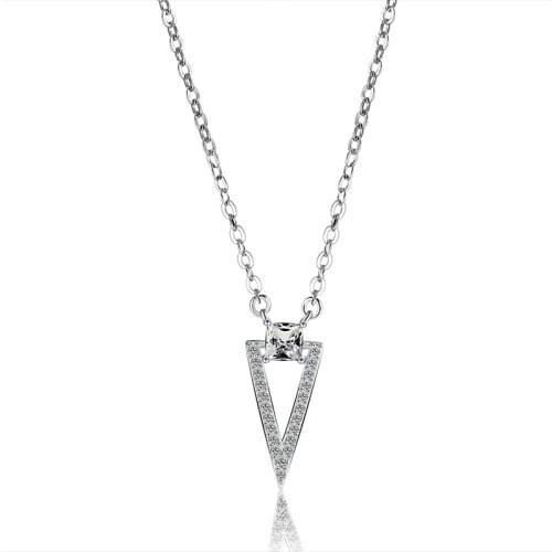 Triangle Pendant Necklace Simple Temperament Geometric Clavicle Chain Fashion Women Wedding Party Jewelry