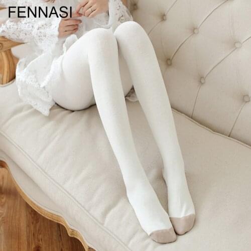 FENNASI Womens Warm Cartoon Tights Cartoon Pig Thick Warm Sexy Tights High Elastic Slim panty Hose Female Thigh Stockings