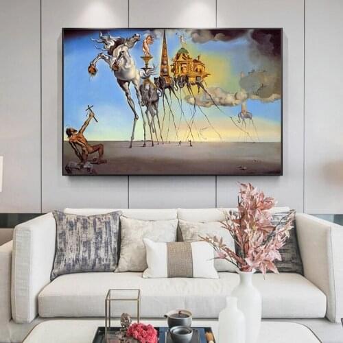 Famous Surrealism Canvas Paintings Abstract Posters and Prints Modern Wall Art Pictures for Living Room Decoration Salvador Dali