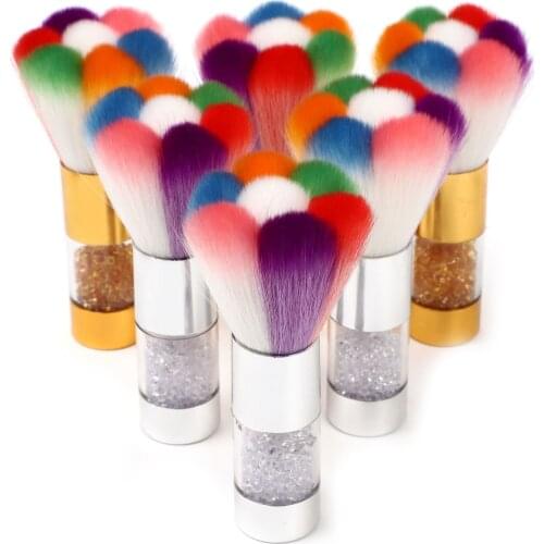 1pc Nail Brush Tools File Nail Art Care Manicure Pedicure Soft Remove Dust Small Angle Cleaner Acrylic&UV Powder Remover Brush