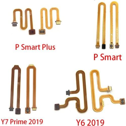 2pcs , Touch ID Sensor Flex Cable Ribbon Replacement Parts For Huawei Y6 Y7 Prime Pro 2017 Y9 2018 P Smart Plus 2019 Connector