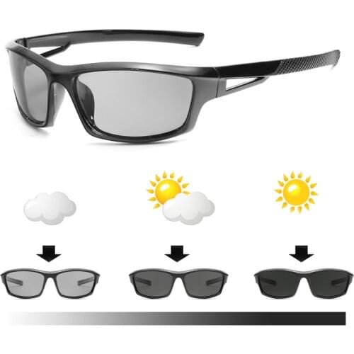 2018 Driving Photochromic Sunglasses Men Polarized Chameleon Discoloration Sun glasses for men Sport fishing Leisure Sunglasses