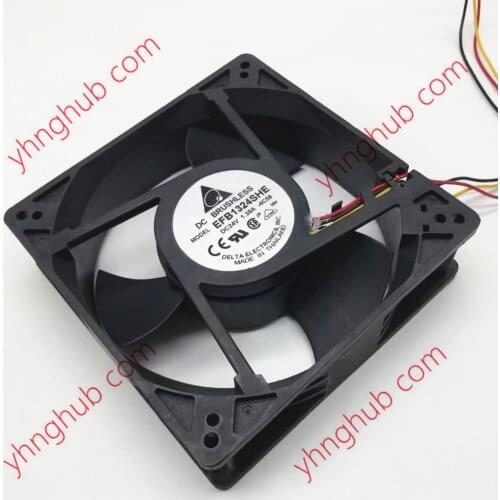 Delta Electronics EFB1324SHE 4C58 DC 24V 1.38A 3-wire 127x127x38mm Server Cooling Fan