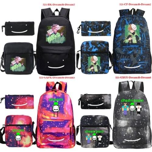 3pcs/set Dream Merch Backpack Girls Boys Back to School Mochila Student Large Capacity Bookbag Teens Travel Backpacks