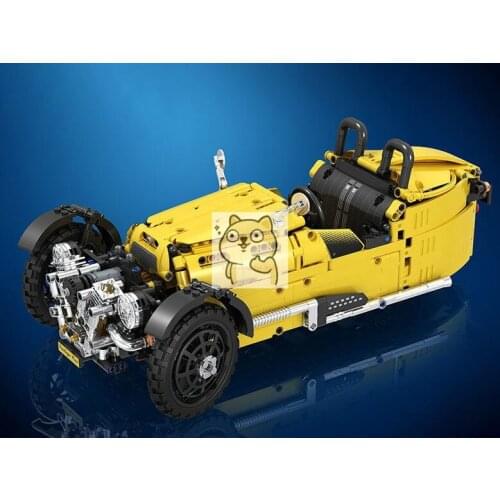 838PCS 7065 Series Three Wheeled classic cars building bricks blocks toys for children Gifts