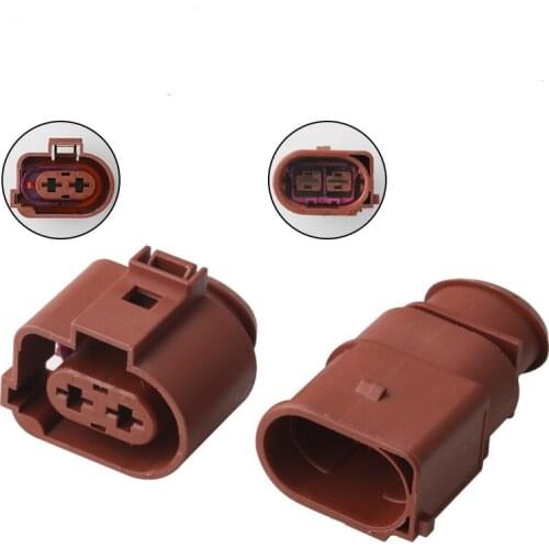 Free shipping 200 Set 2 Pin 6.3mm Sealed Automotive Waterproof Connectors Plug Fan Socket For VW DJ70228A-6.3-11/21