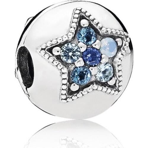 Bright star trinket charms diy pendant bangle fit pandora bracelet fit 3mm snake chain bracelet & bangle diy bead jewelry women