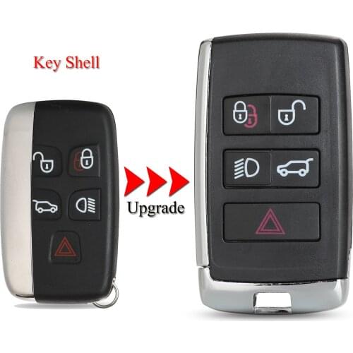 Kutery 10PCS/Lot Upgrade Car Key Shell For Land Rover LR2 LR4 For Jaguar F-Pace F-Type XE XF XJ 5Buttons Remote Case Fob Cover
