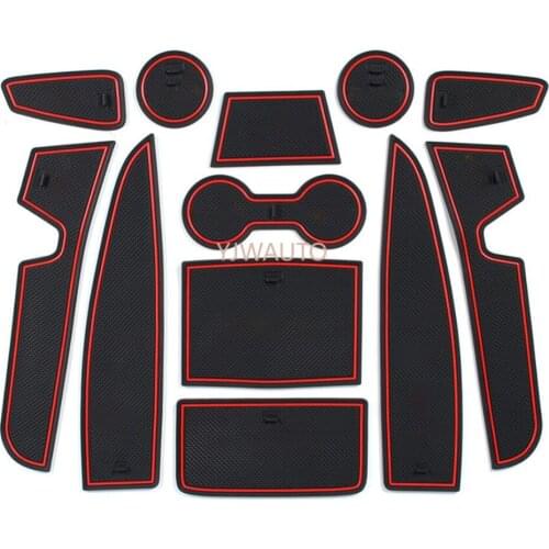 Door Slot Mat for Toyota LEVIN 2019 Gate Groove Cushion Car Door Rubber Cup Holder Mats Anti-slip Carpets Position