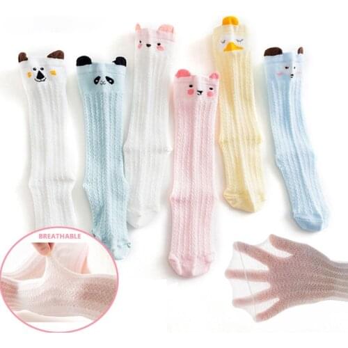 Leg Warmers 0-2 Years old Baby Mosquito-proof Stockings Kids Cute Long Socks Cartoon Breathable stocking socks