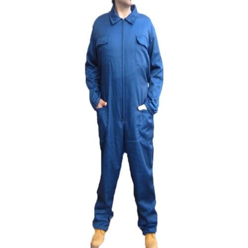 Jumpsuit cotton work mechanic electrician factory worker Blue