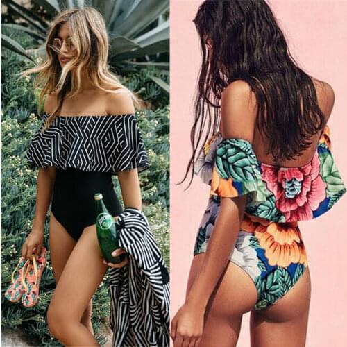 MOONBIFFY Black One Piece Swimwear