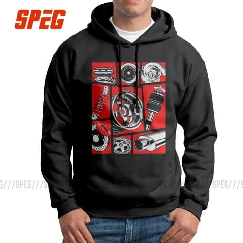 Car Culture Men Hooded Sweatshirts Creative Cotton Hoodies Black Hoodie Shirt